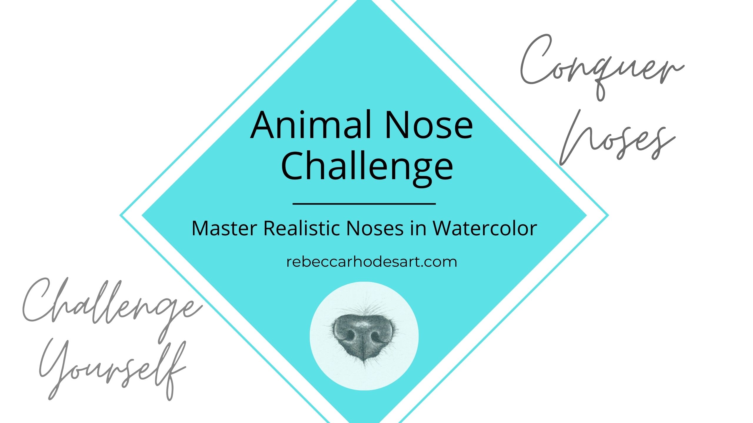 watercolor nose challenge rebecca rhodes