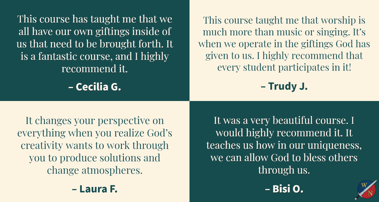 Various course testimonies