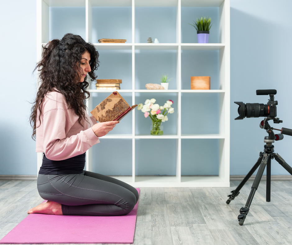 Zoom Yoga Teaching Camera Lights Microphones