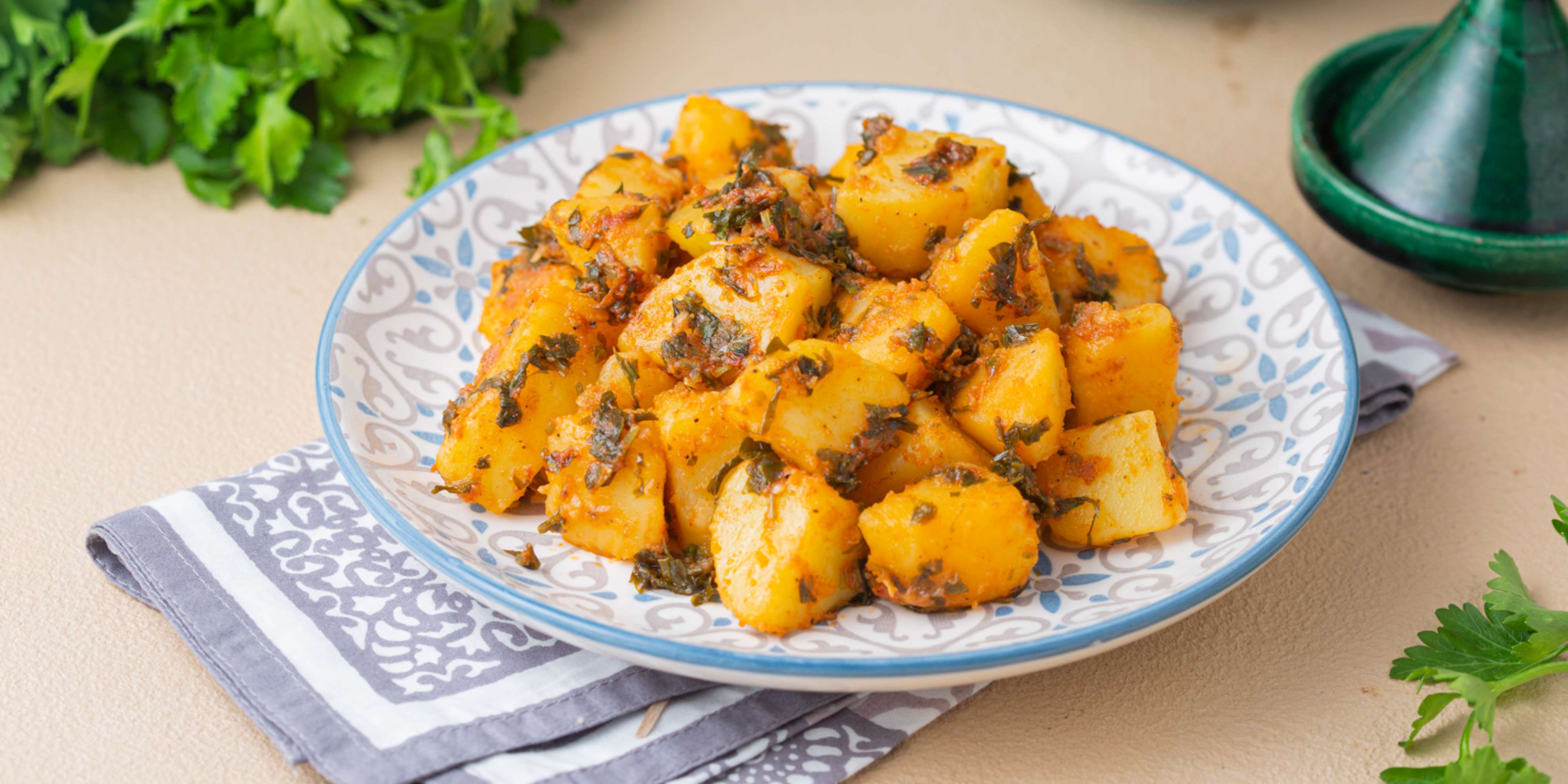 Moroccan Sweet Potatoes with Chermoula | Flavors of Morocco