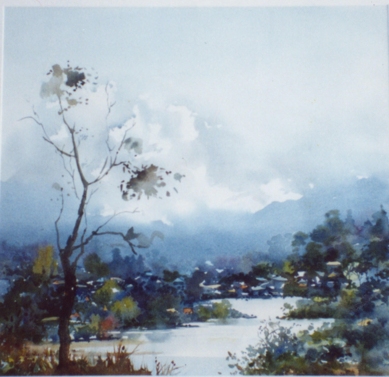 Watercolour painting of Berowra Broken Bay area