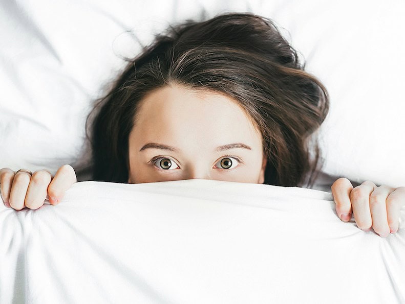 Bedtime procrastinator in bed