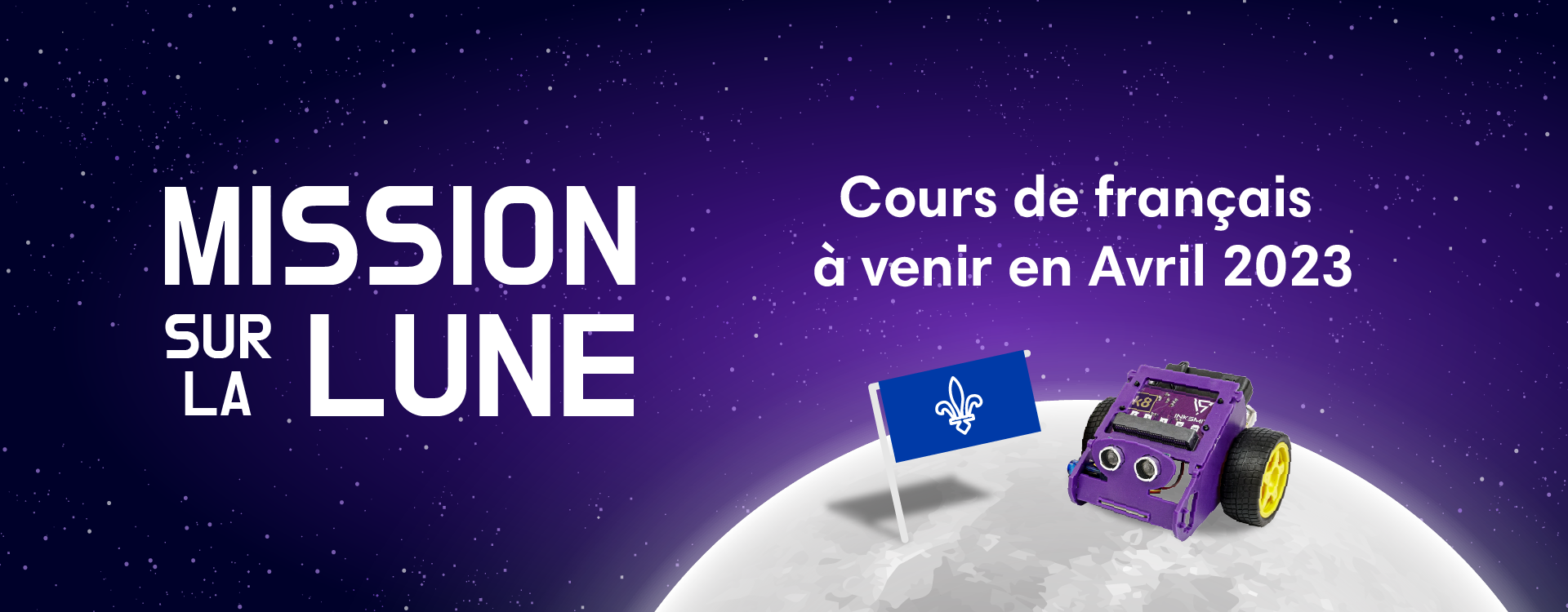 Mission sur la Lune - Cours de français  à venir en Avril 2023