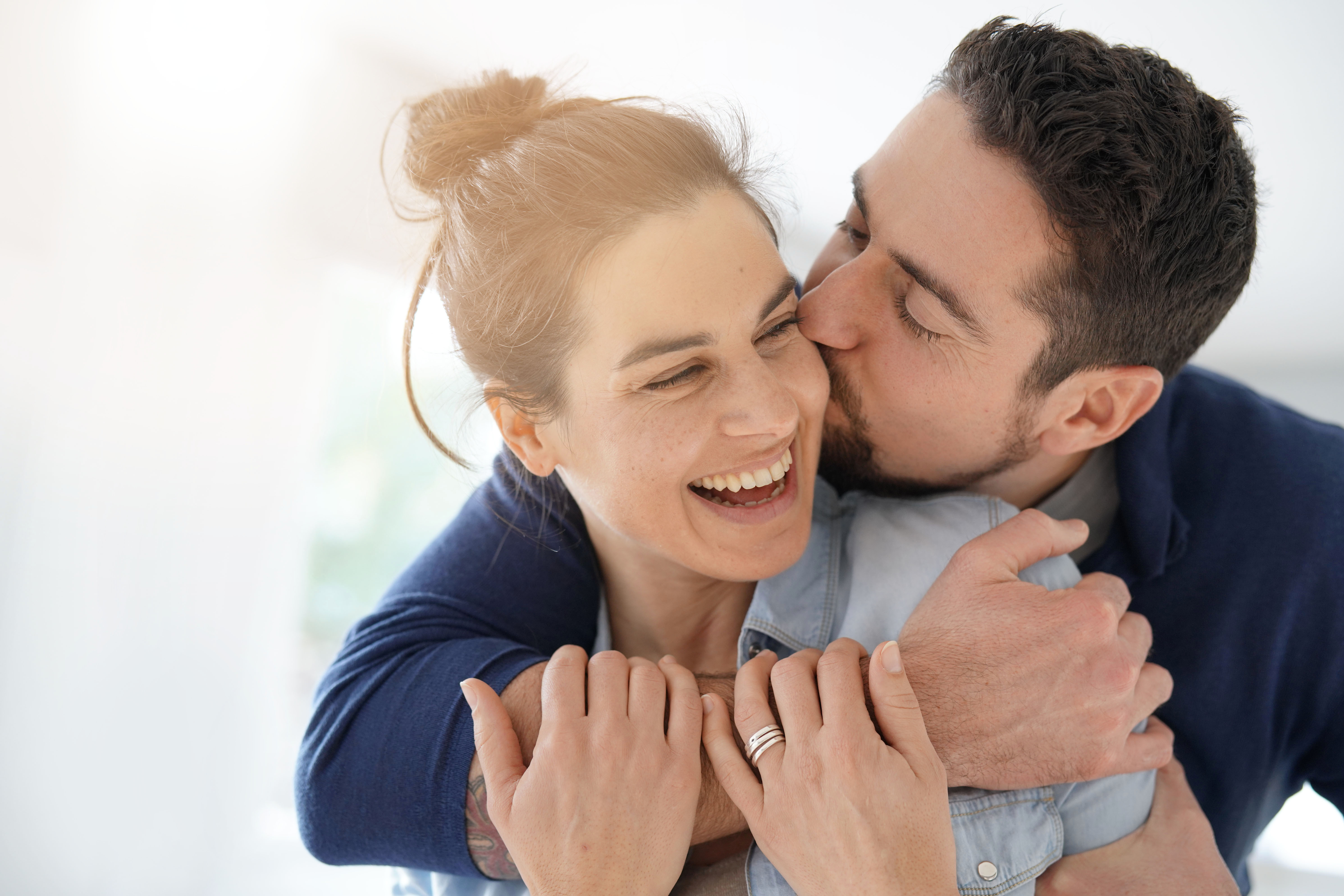 Couple hugging each other