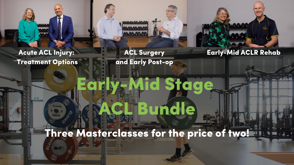 Early-Mid Stage ACL Masterclass Bundle for ACL specialised physiotherapists.