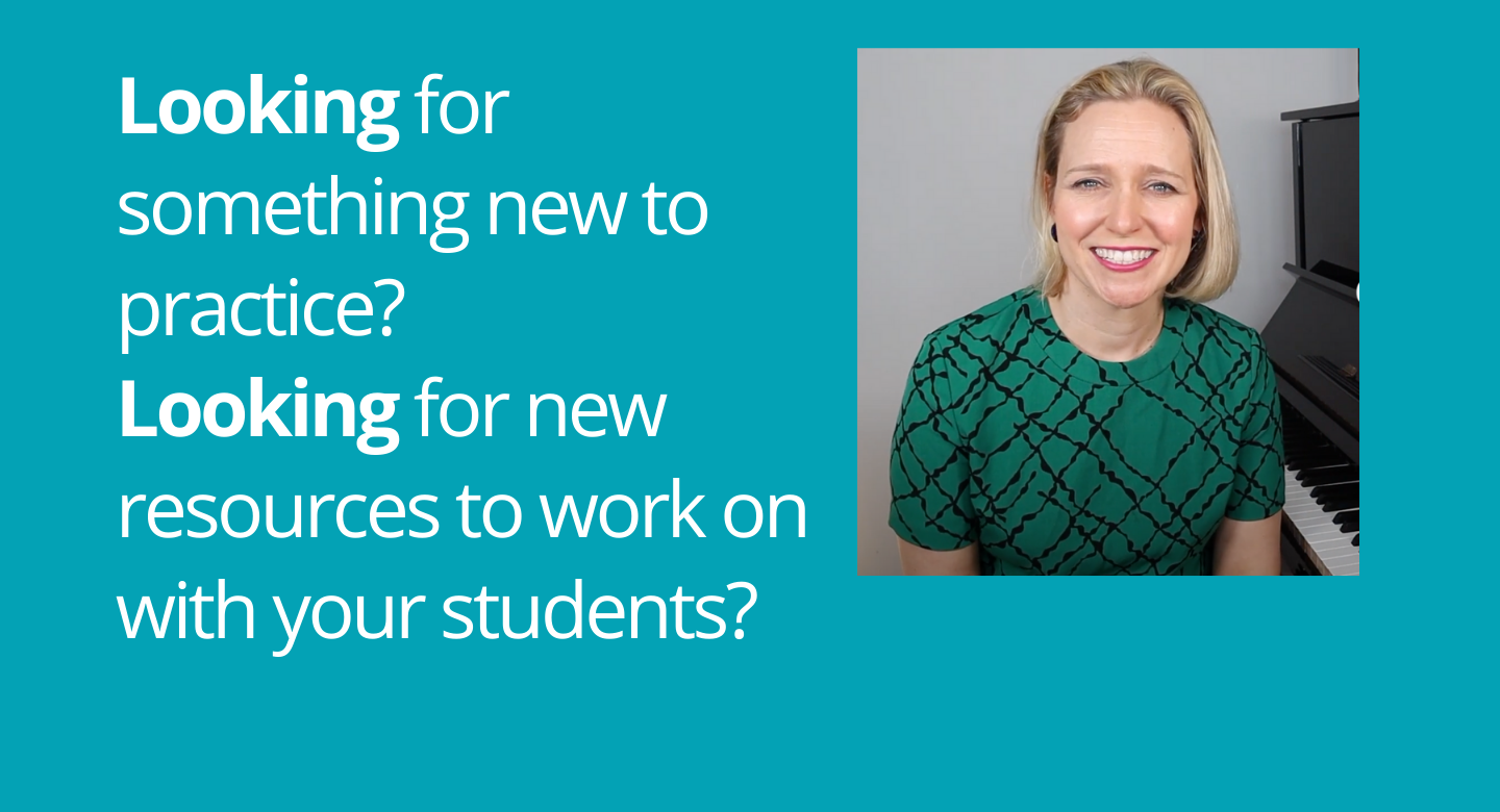 Looking for something new to practice?  Looking for new resources to work on with your students?