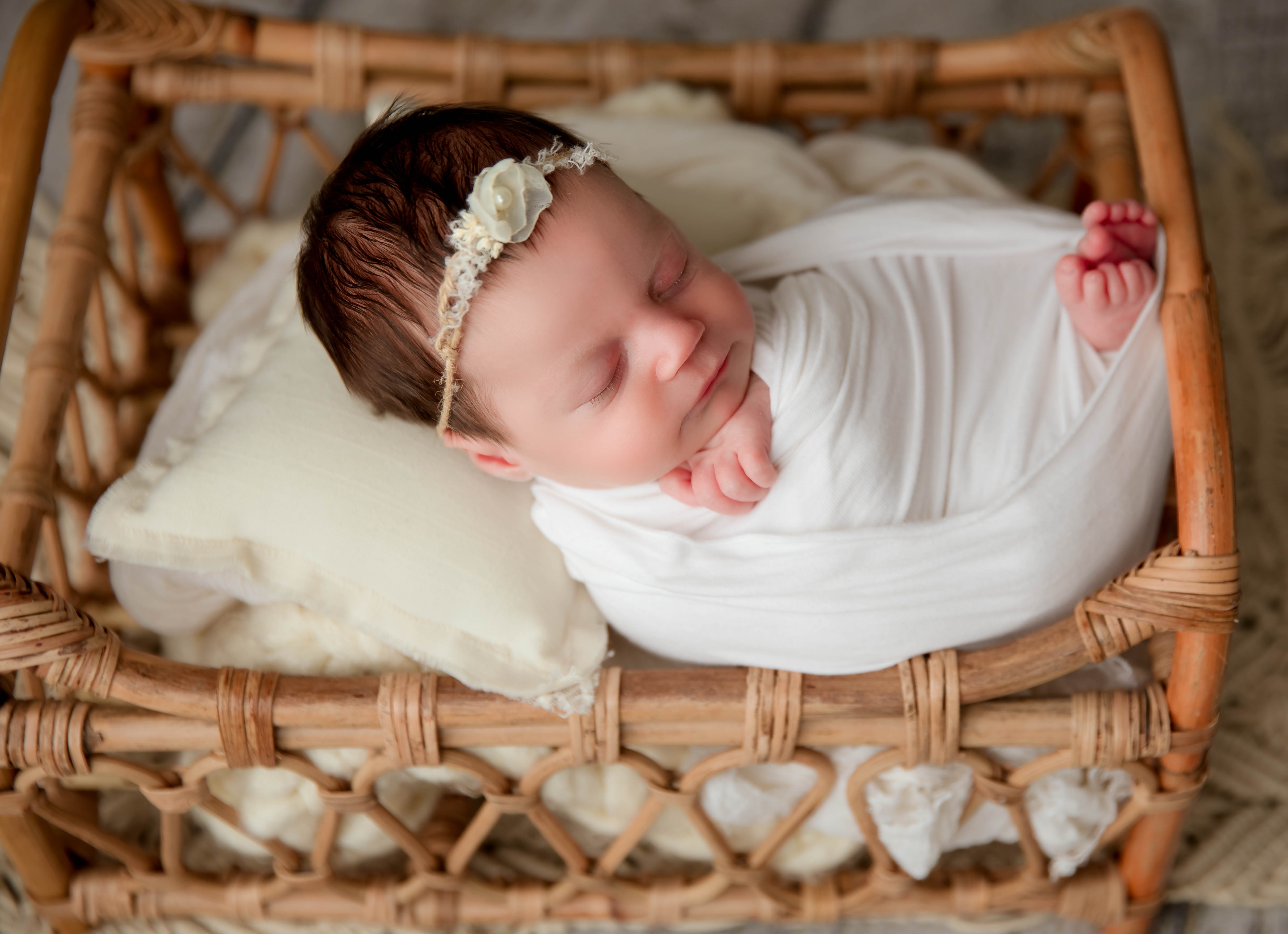 wrapped baby newborn photography workflow