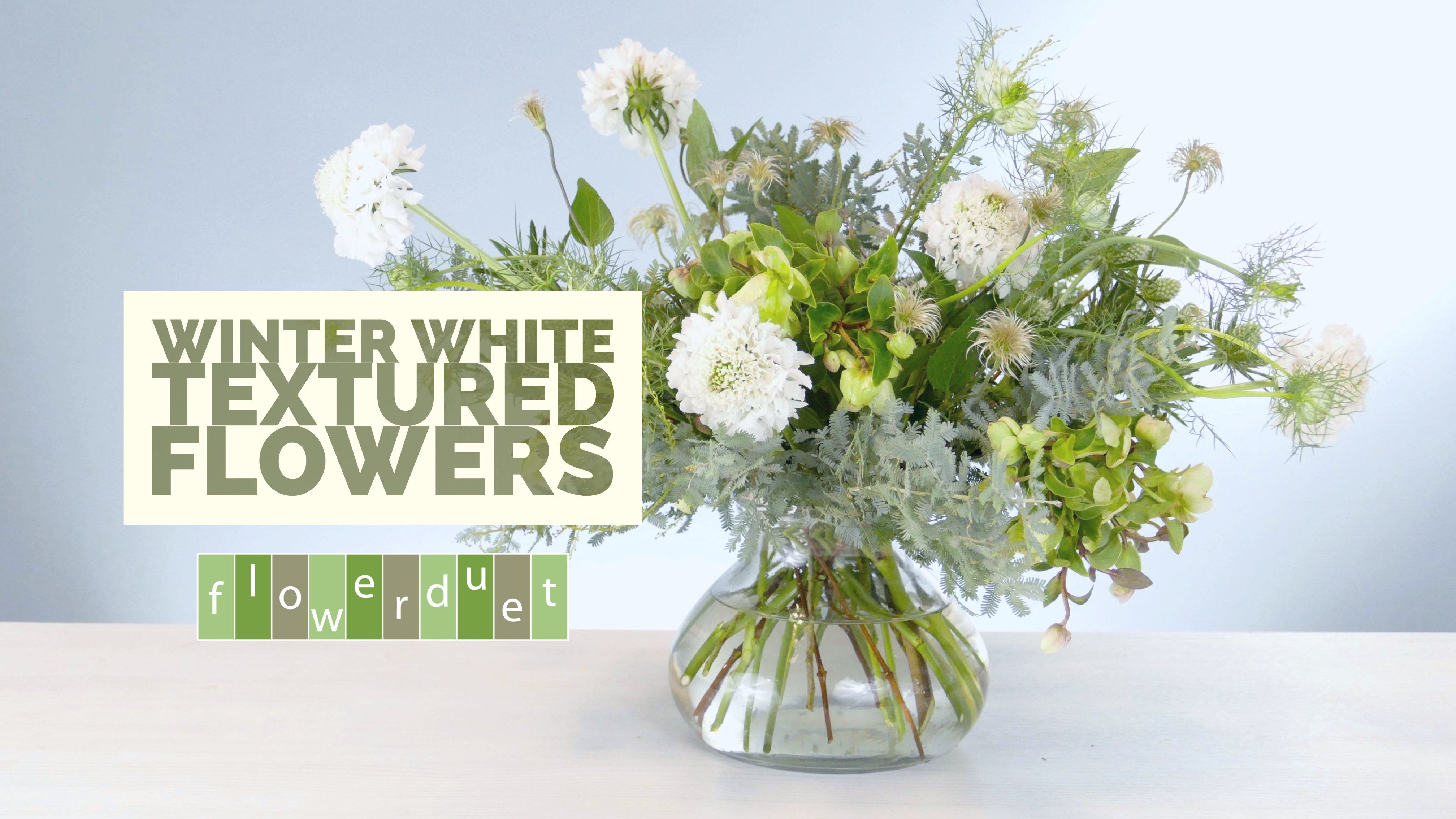 Winter White Textured Flowers