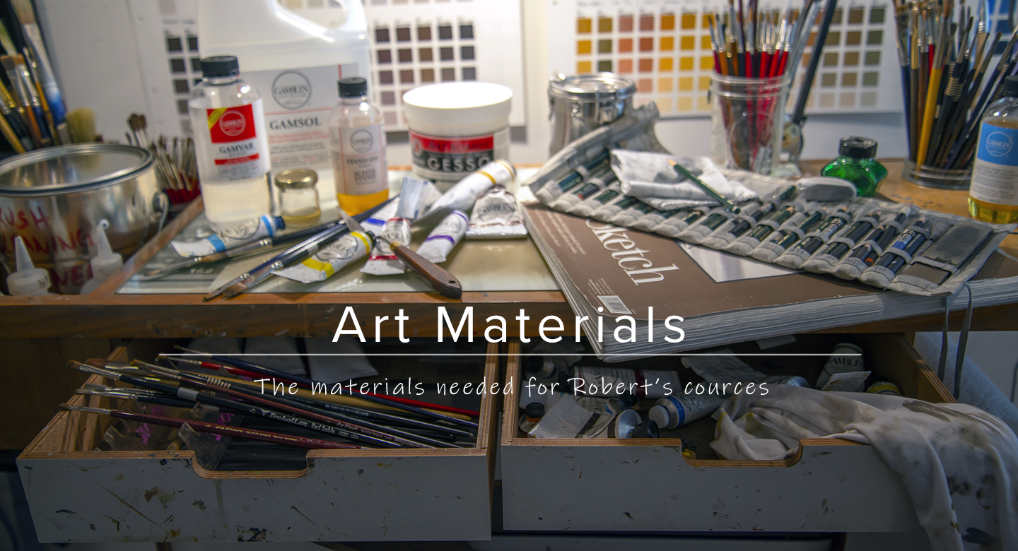 Drawing and oil painting materials needed for RL Caldwell courses
