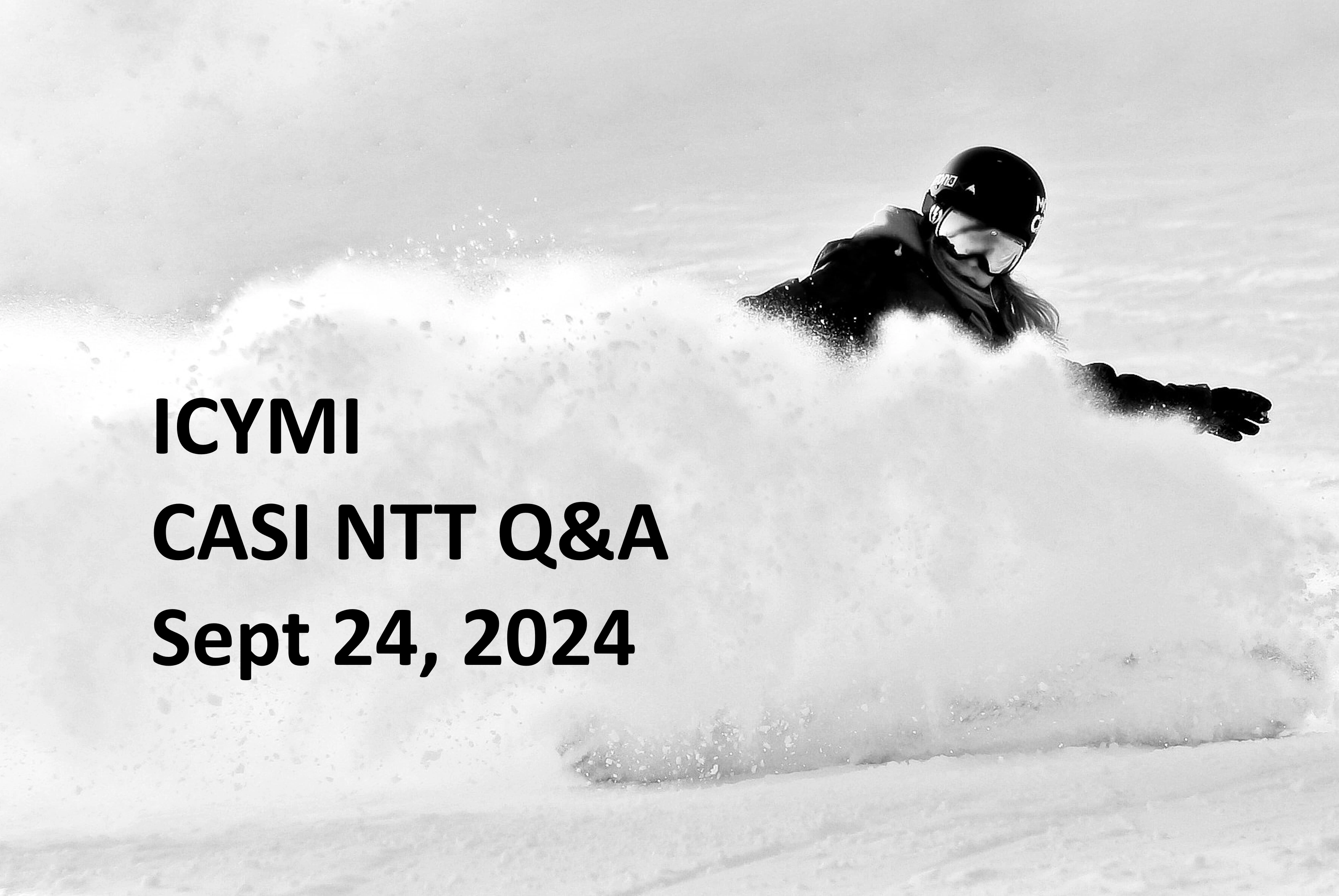 CASI NTT Q&A