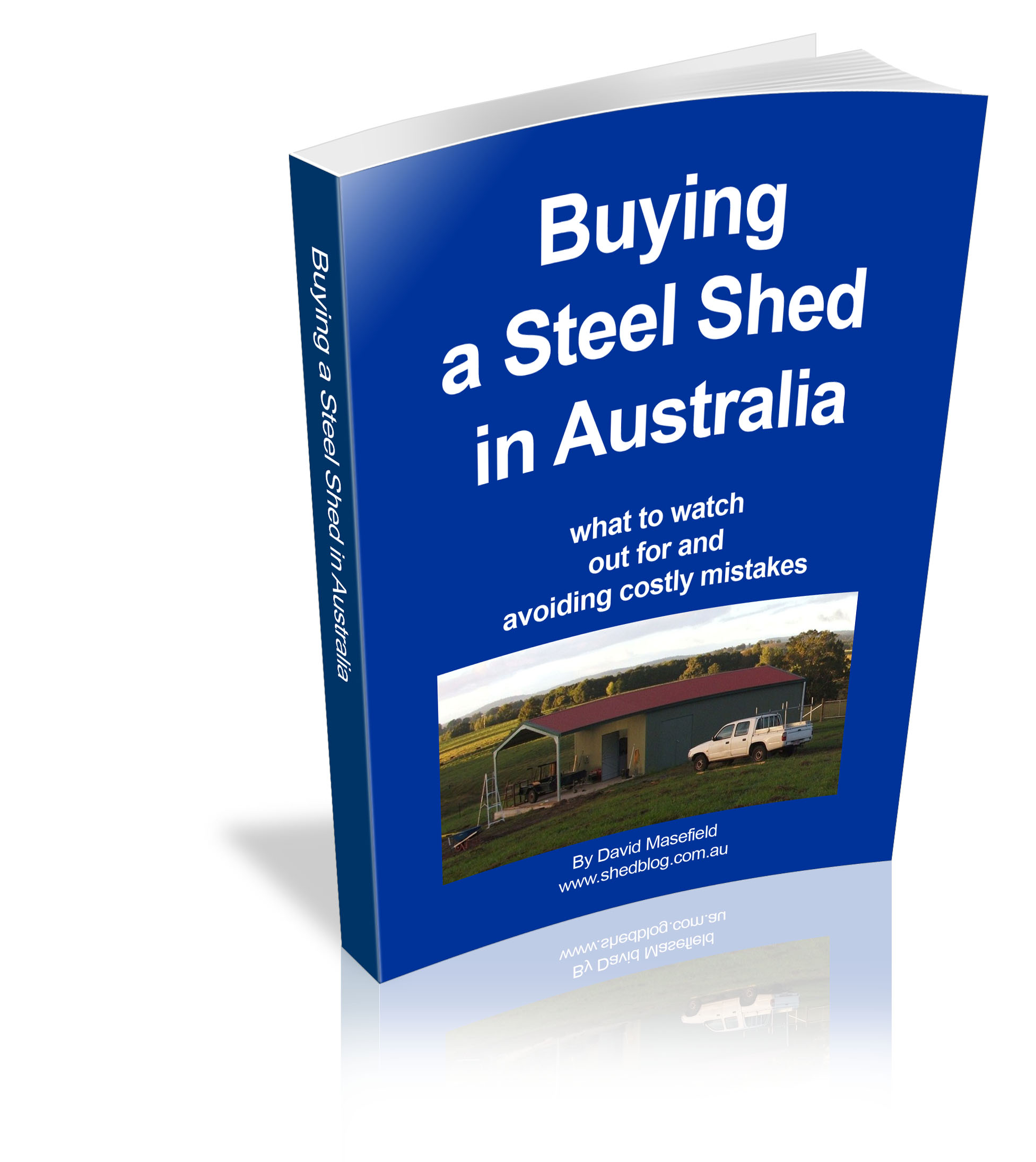 book cover for buying a steel shed in Australia