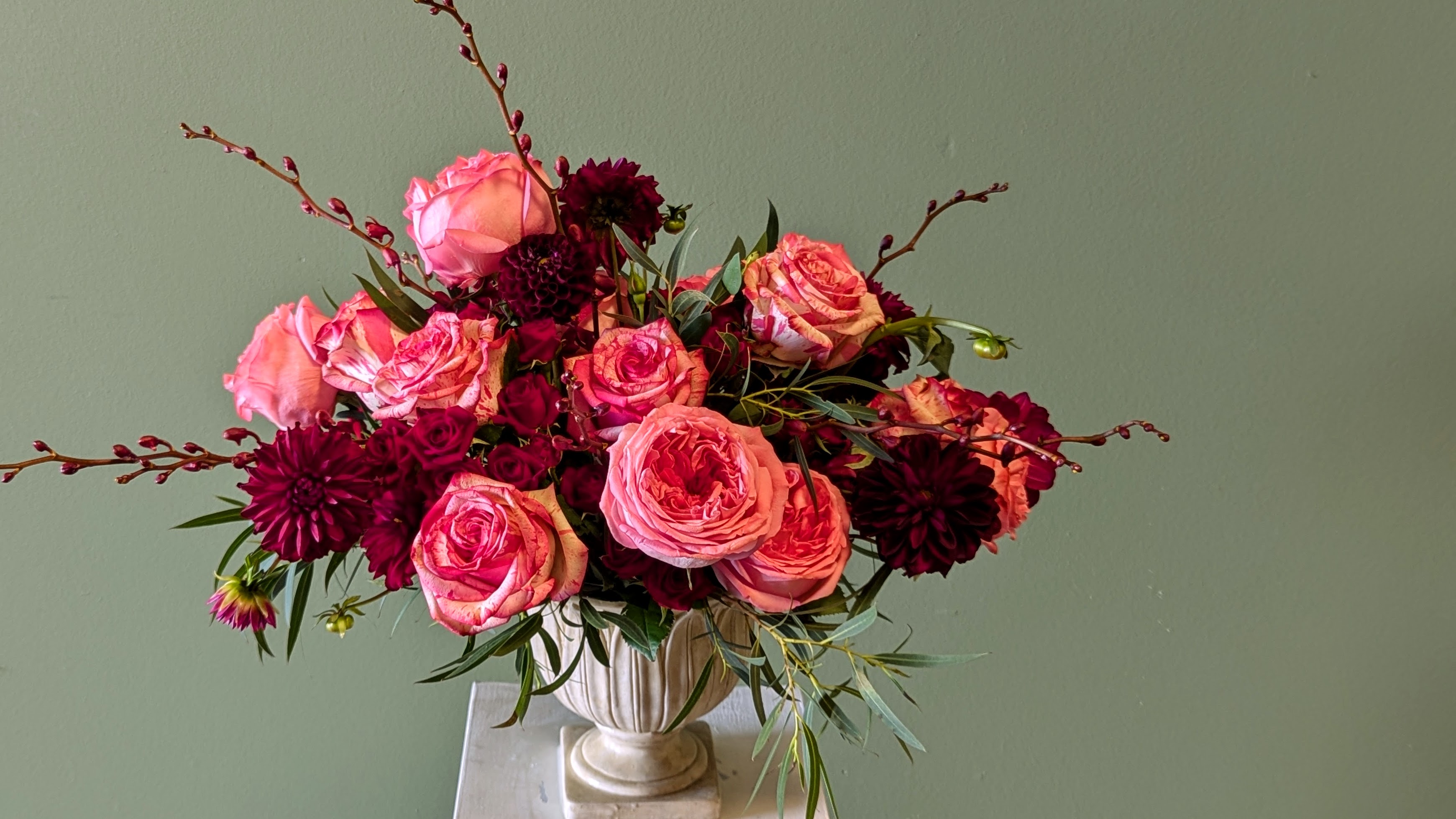 Red Dahlias