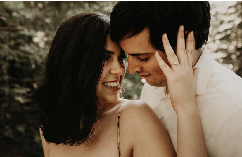 couple staring at each other and smiling