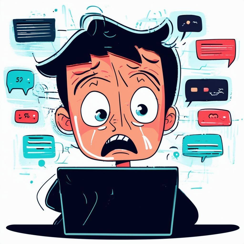 A person frustrated at their screen, with messy ChatGPT outputs