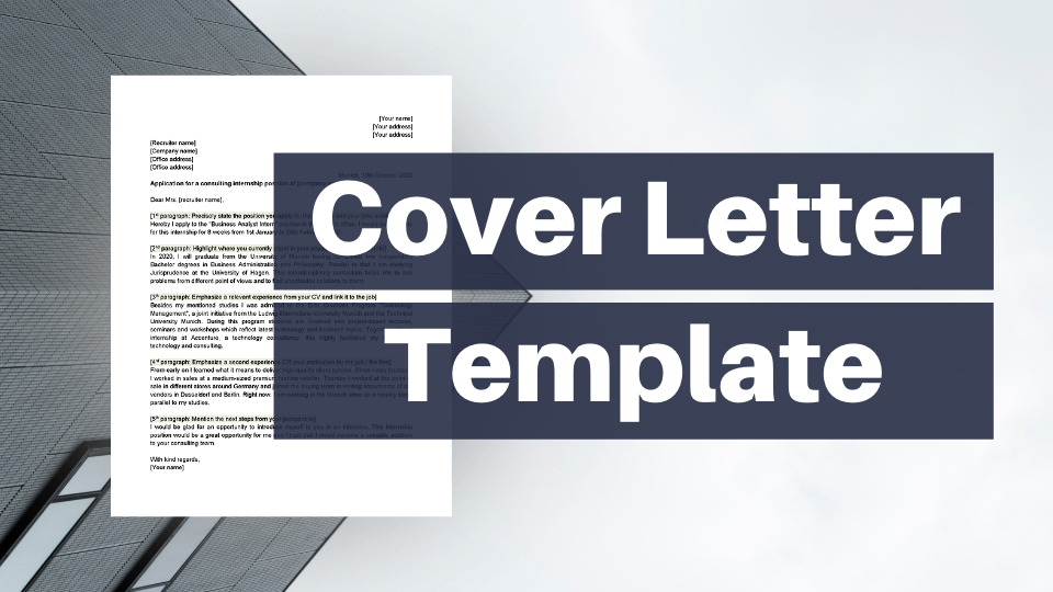 Cover Letter Template For Consulting Firm Learning