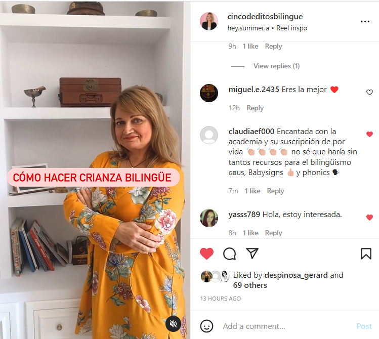 Claudia en Instagram