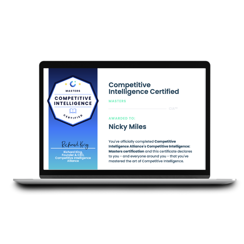 Competitive Intelligence Certified | Masters badge