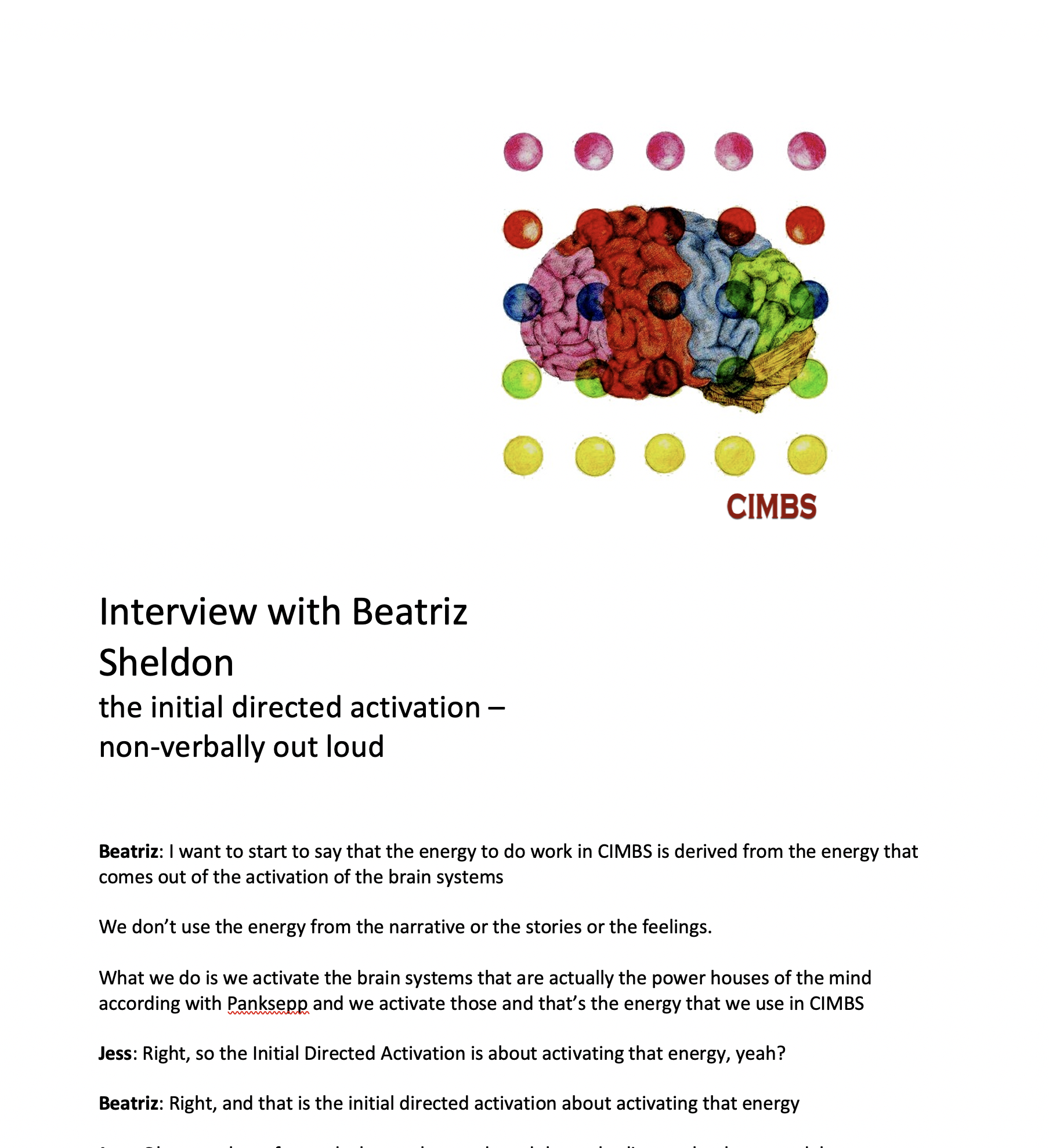 Transcript of an interview with Beatriz Sheldon