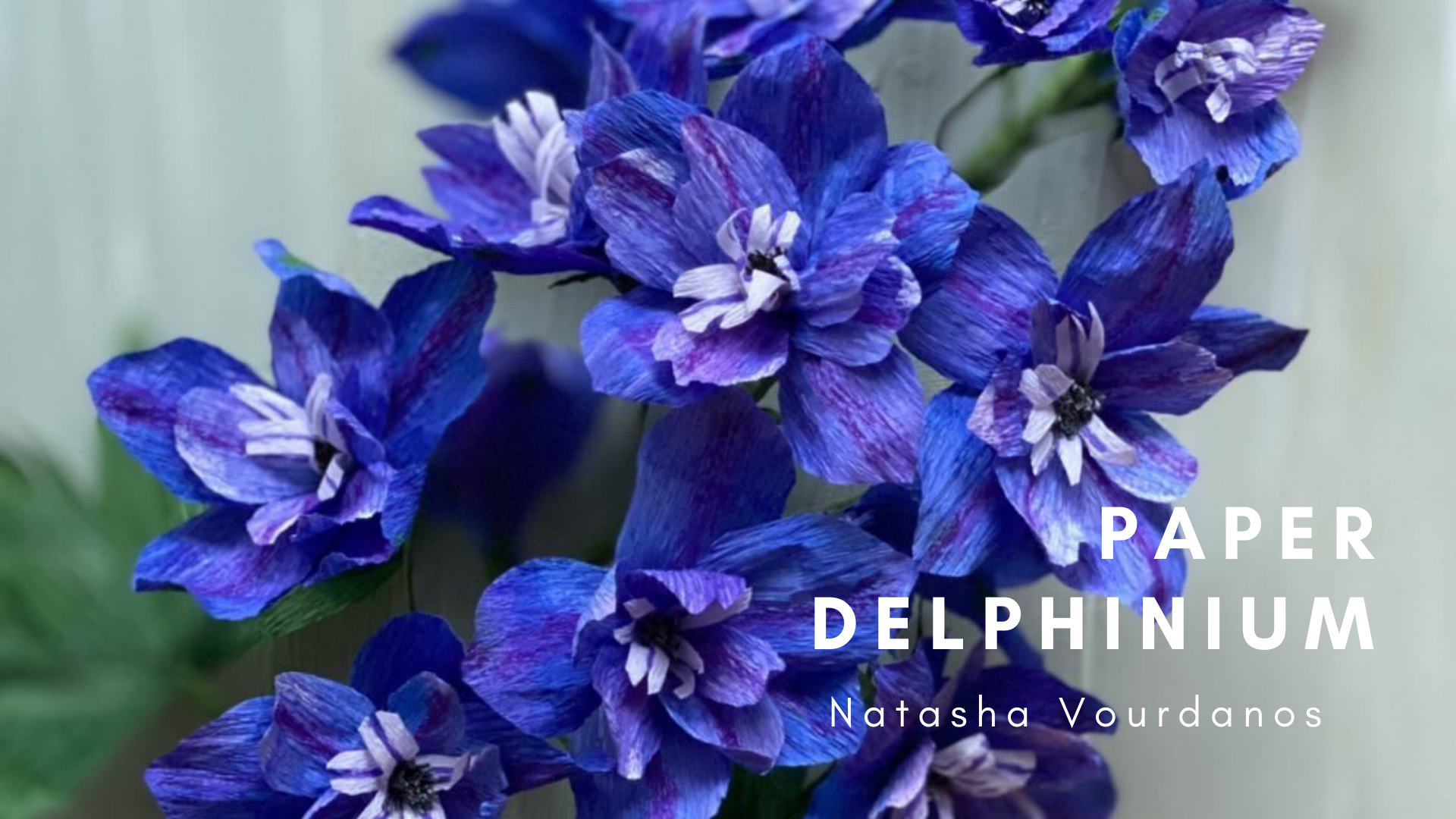 Paper Delphinium with Natasha Vourdanos | flower and jane