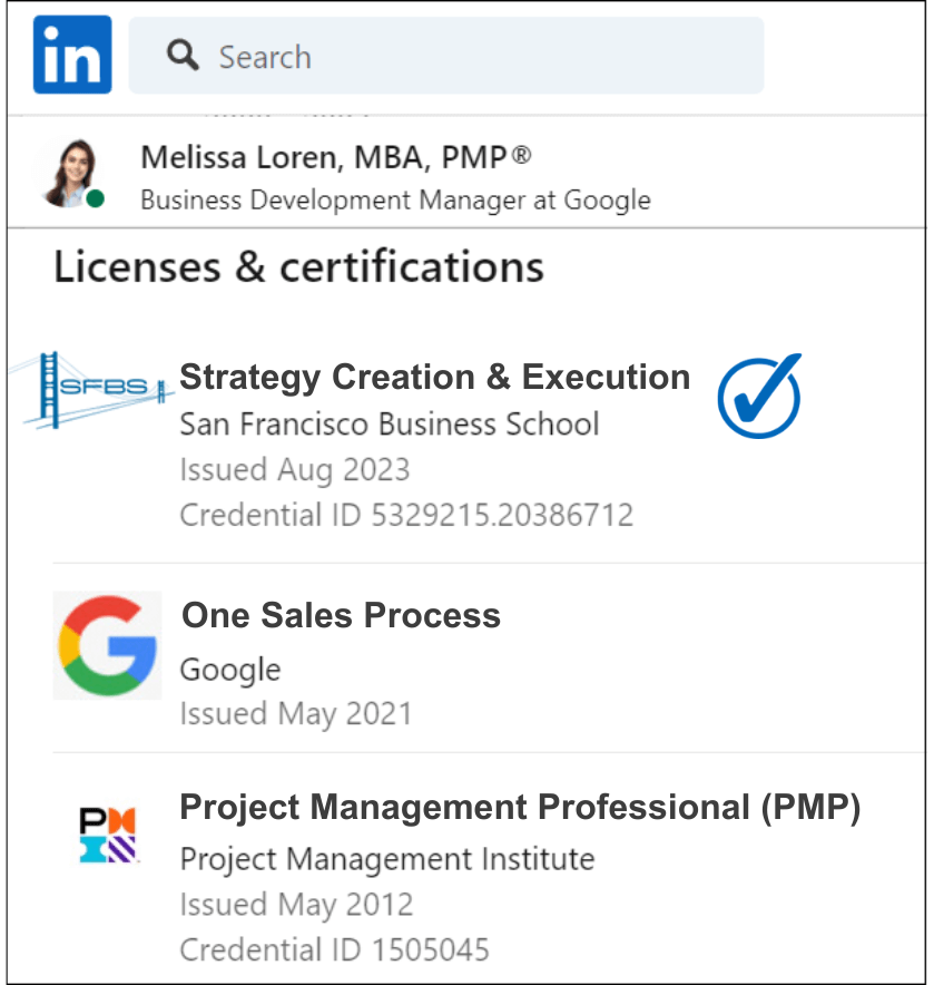 Strategy Creation and Execution Training Program LinkedIn Profile
