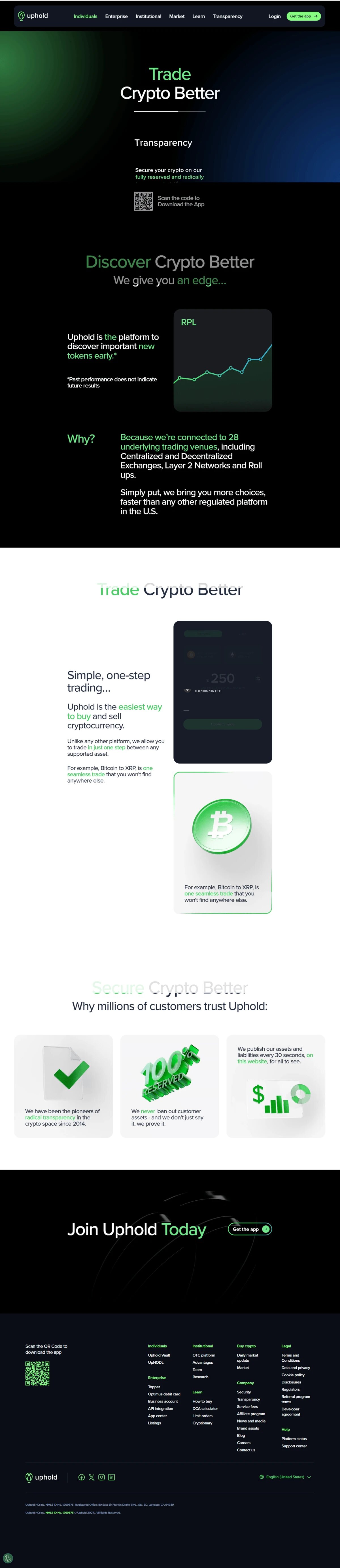 Log In | Uphold® - Buy & sell crypto | 