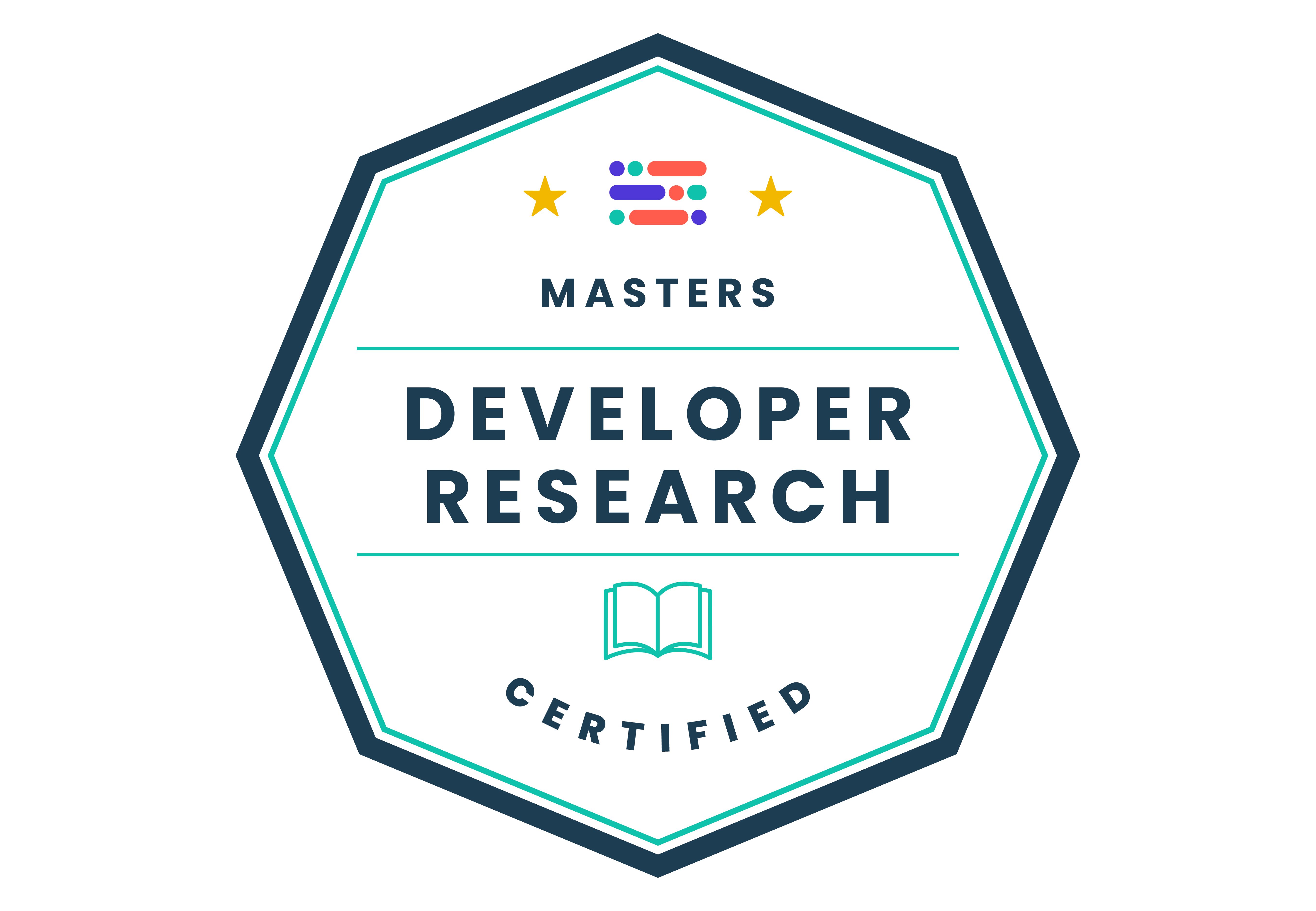 Developer Research Certified | Masters badge
