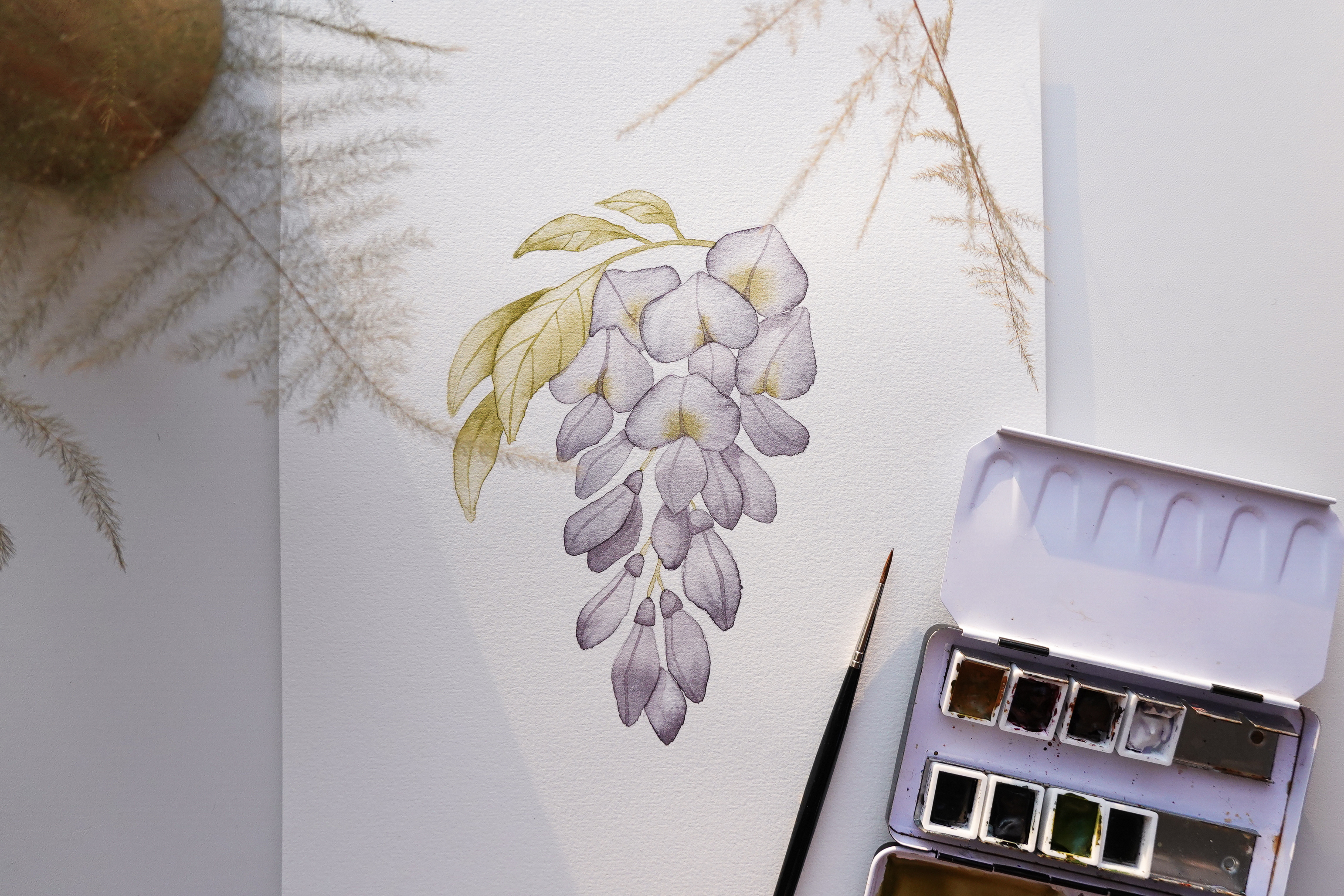 Floral online watercolor art classes