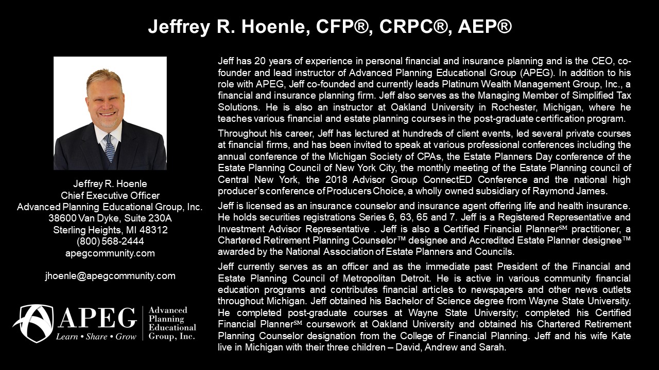 APEG Jeffrey Hoenle