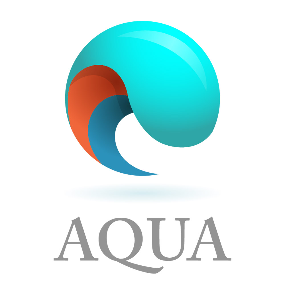 Aqua logo done in Illustrator on the ipad