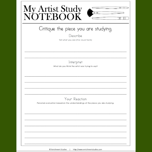 My Artist Study Notebook