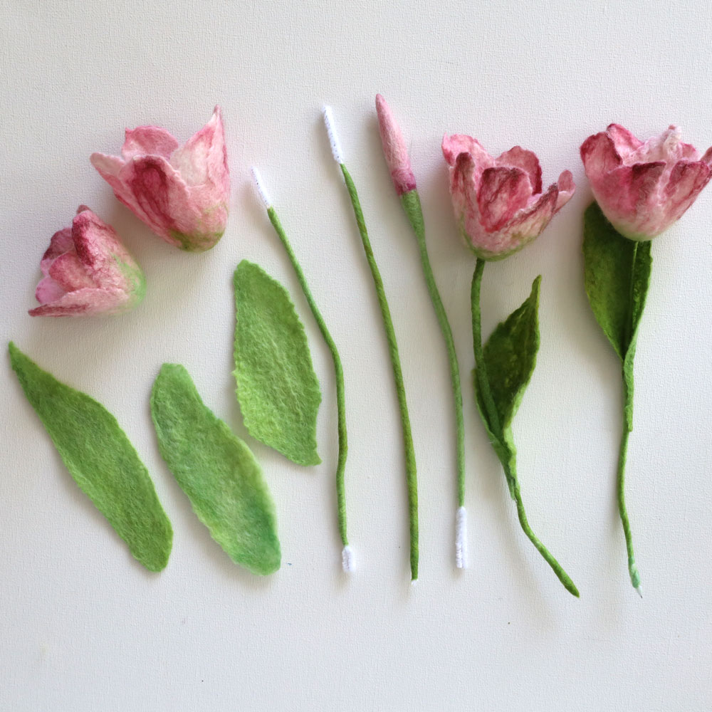 felt tulips with nan.c designs