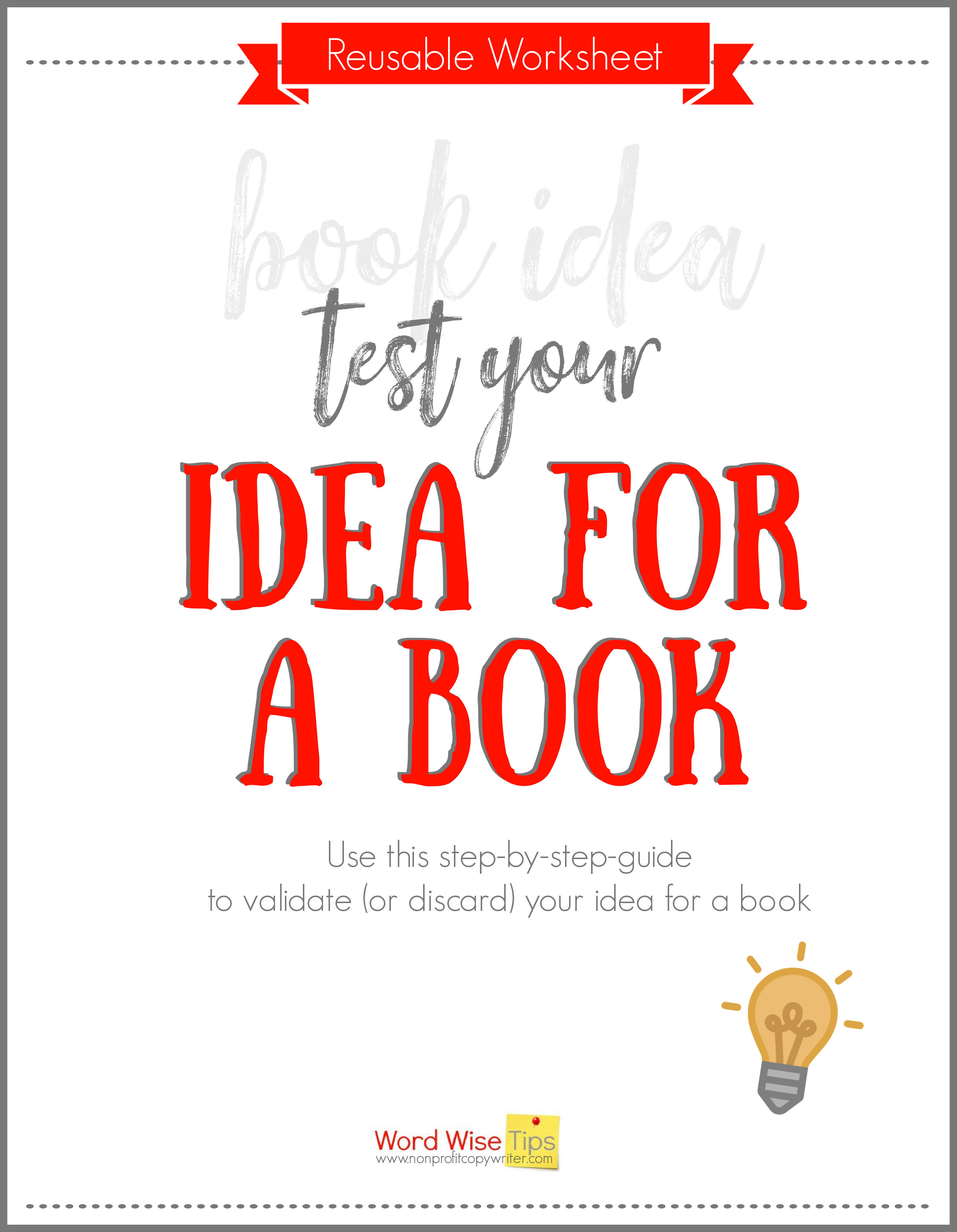 Test your idea for a book