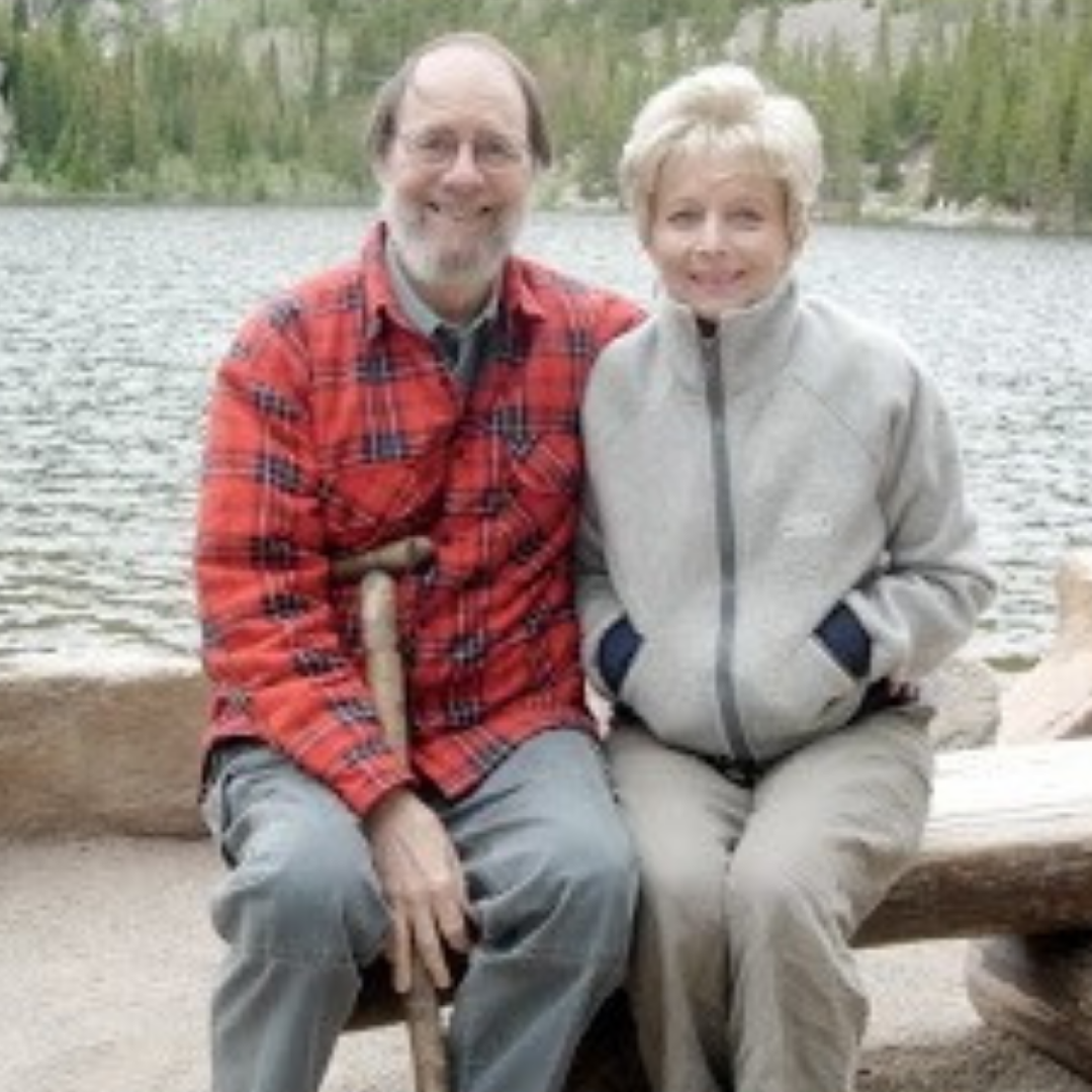 Jerome and Thea Berryman in front of a lake