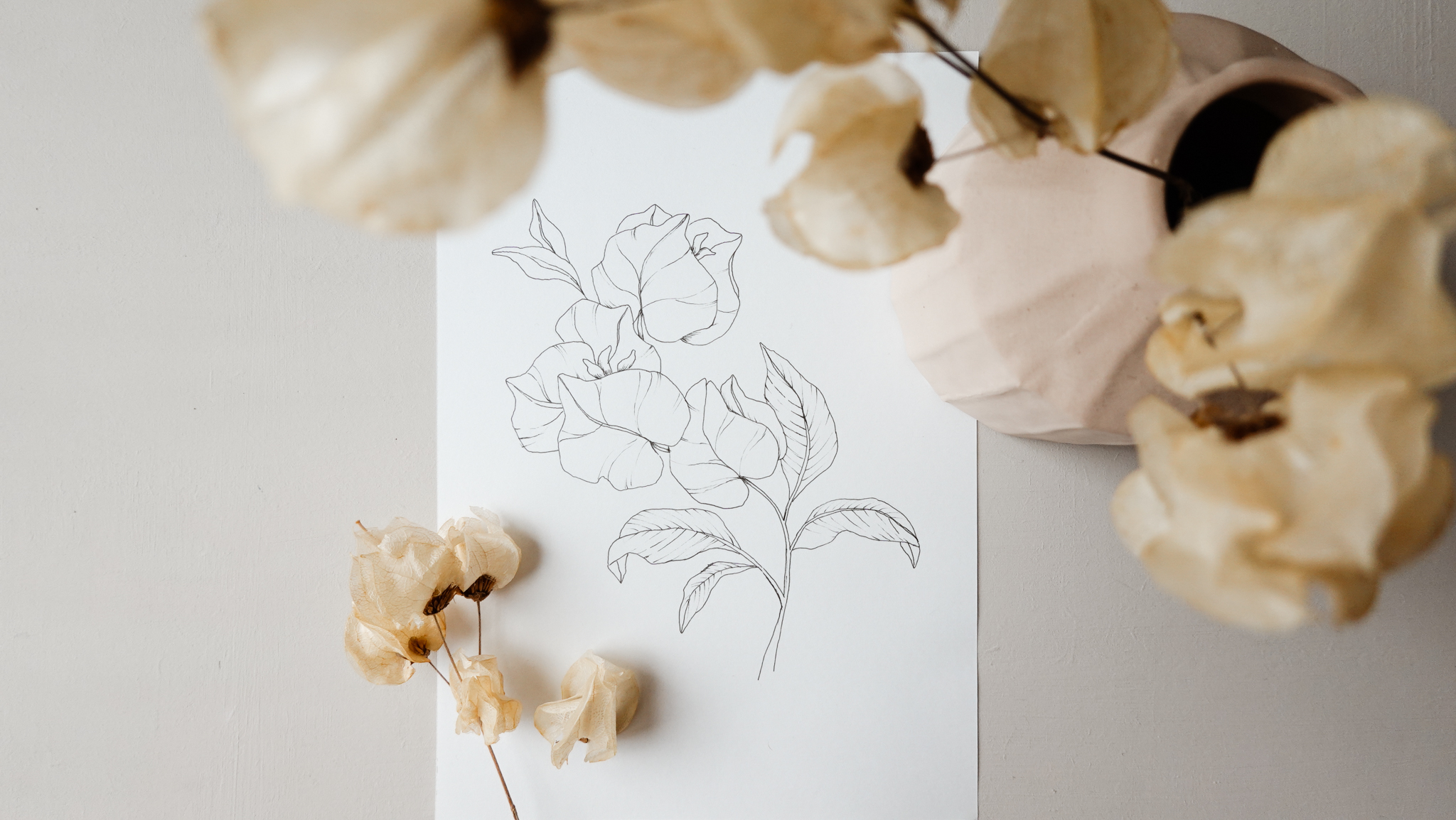 Drawing course floral art tutorials for beginners