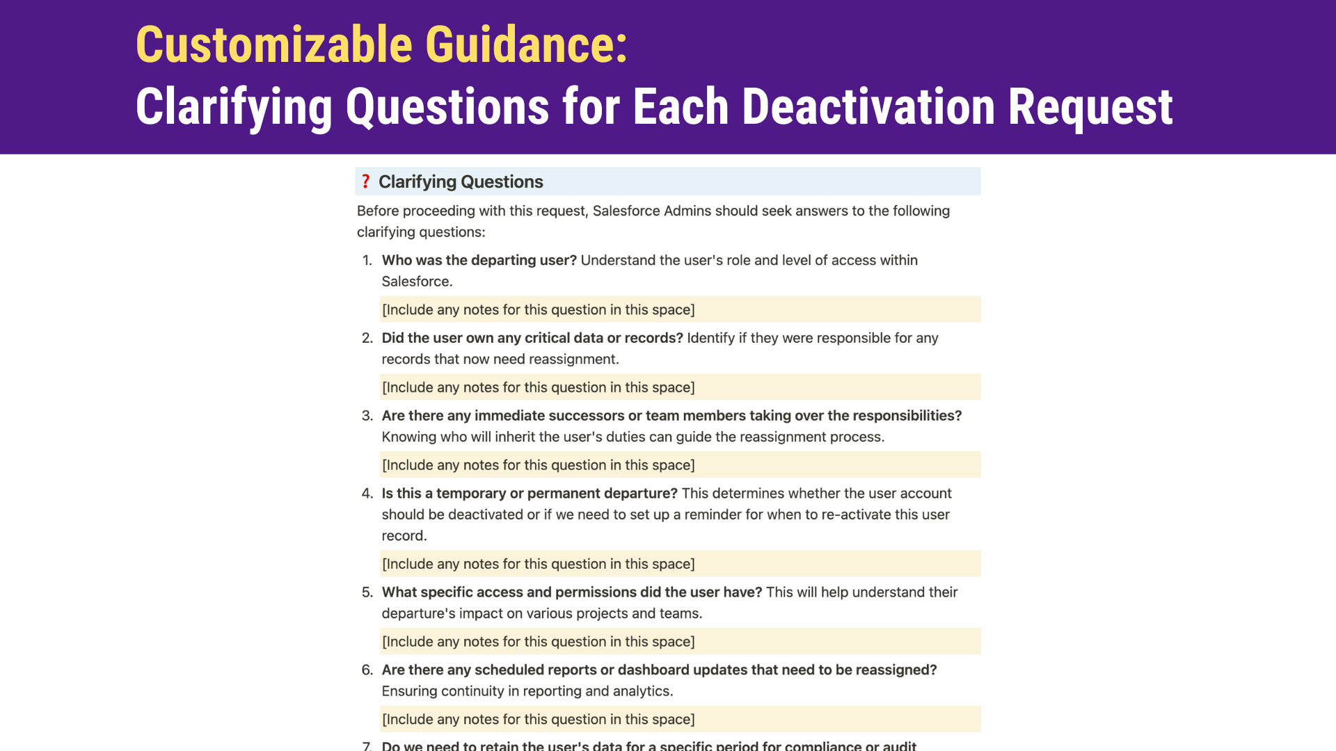 Final audit checklist within Brainiate’s Salesforce Offboarding Wizard, showing a comprehensive review process before finalizing user deactivation.
