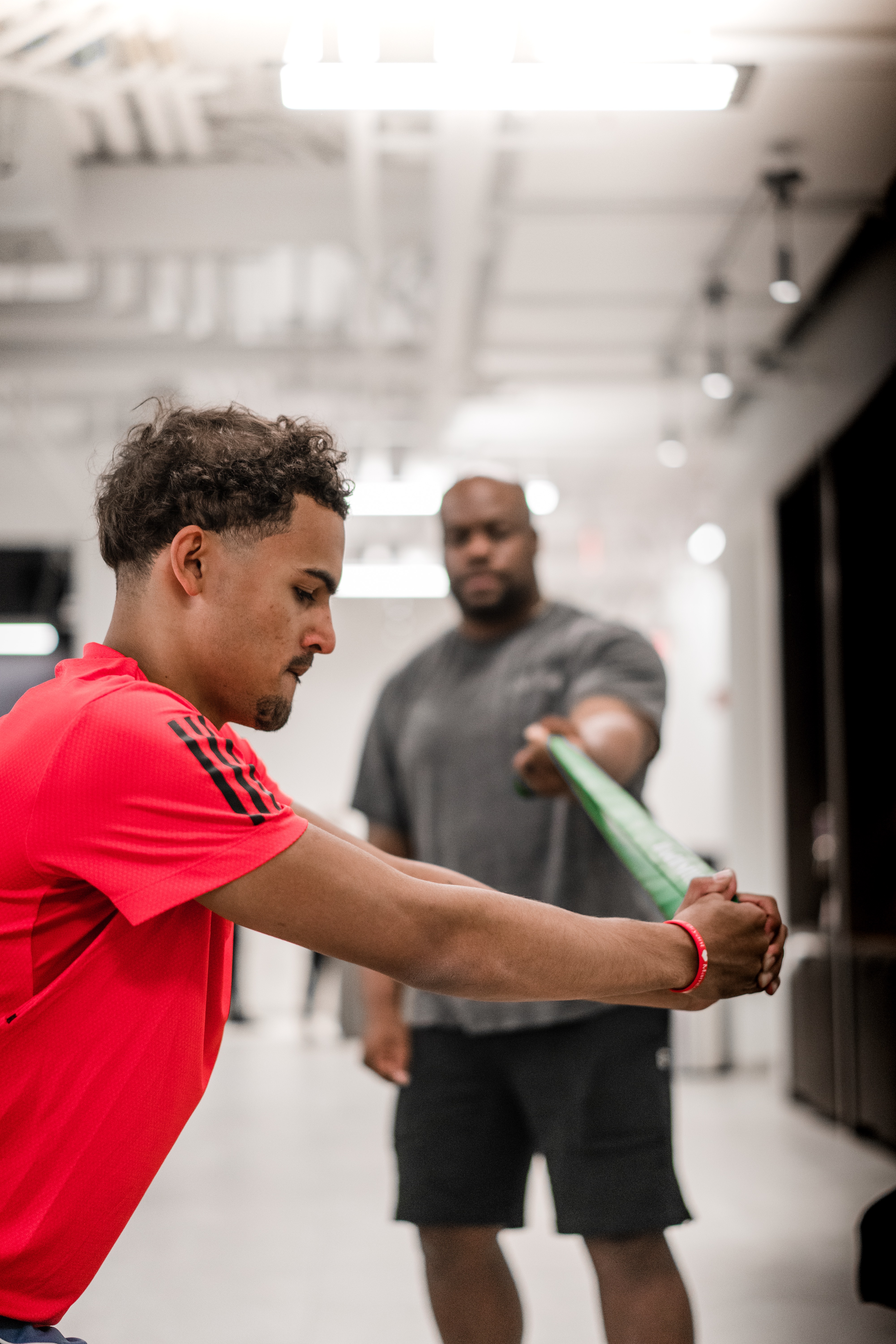 nba off season training trae young travelle gaines atlanta hawks