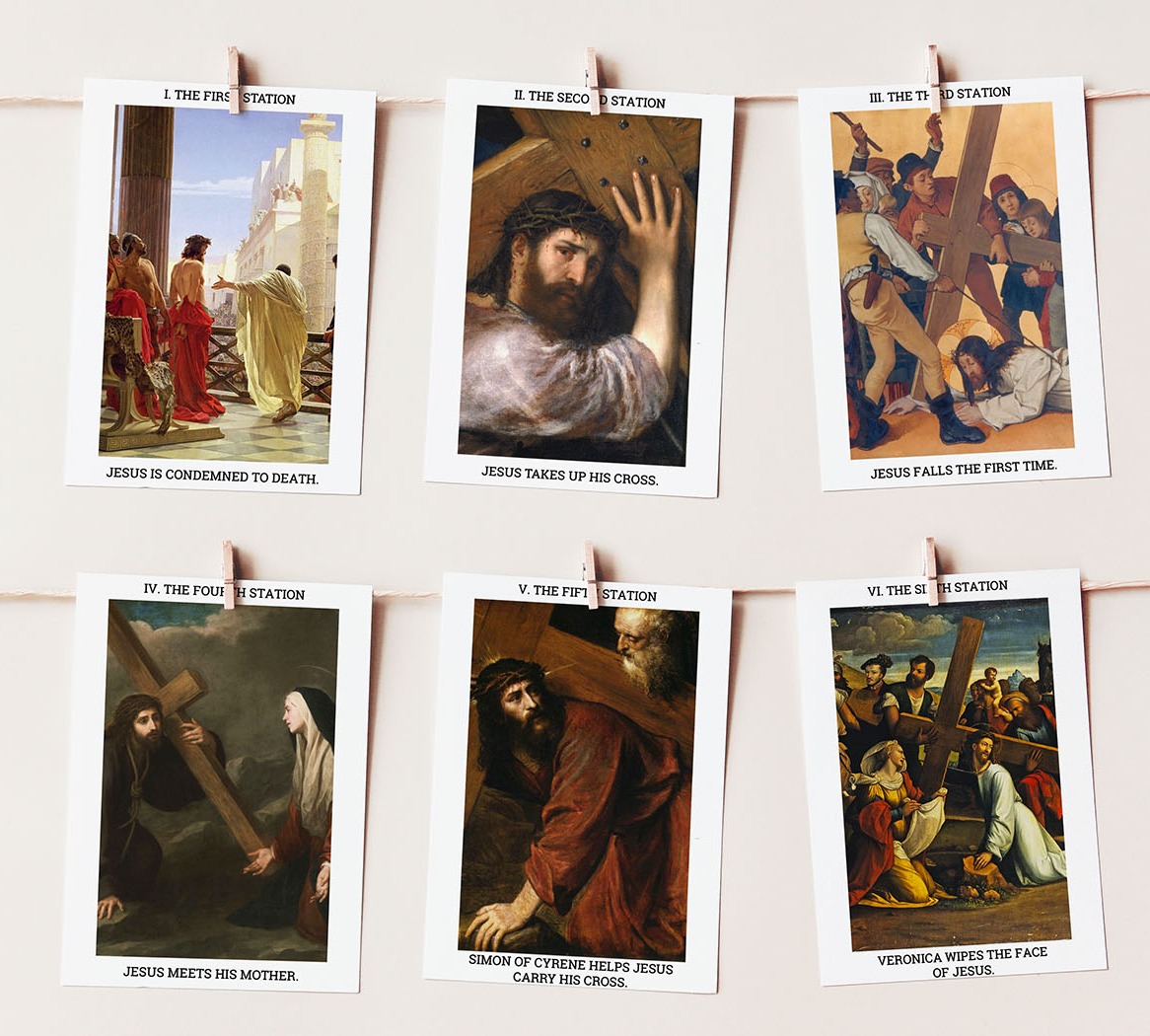 Stations of the Cross Sacred Art Cards