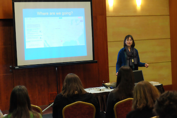 Kathy leads a parent workshop