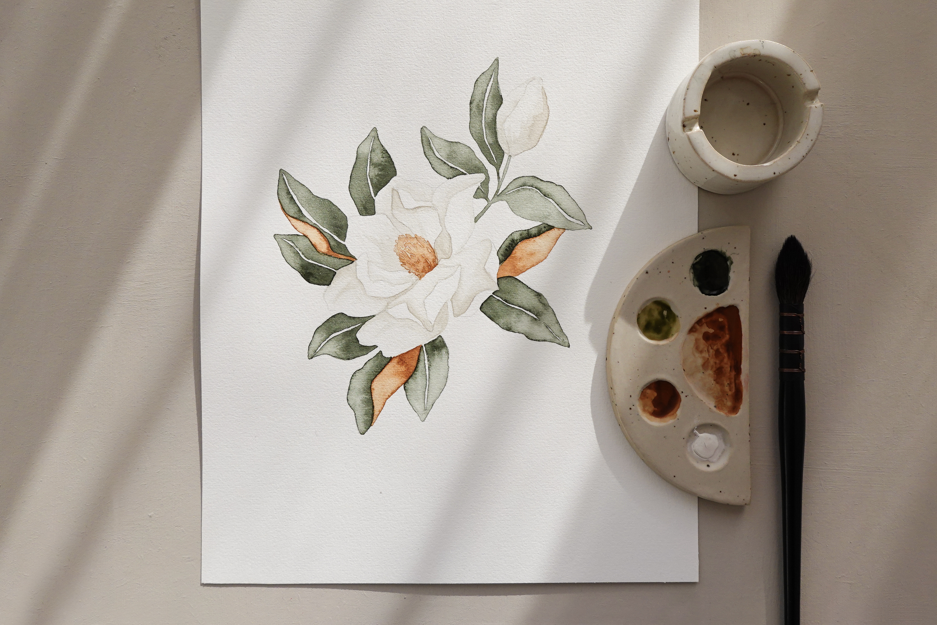 Floral online watercolor art classes