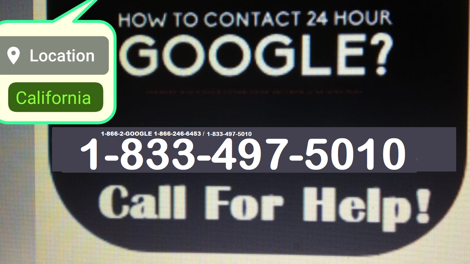 Google customer service phone number