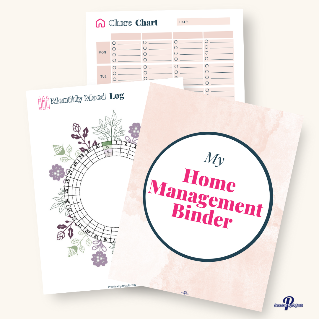Inside images of home management binder