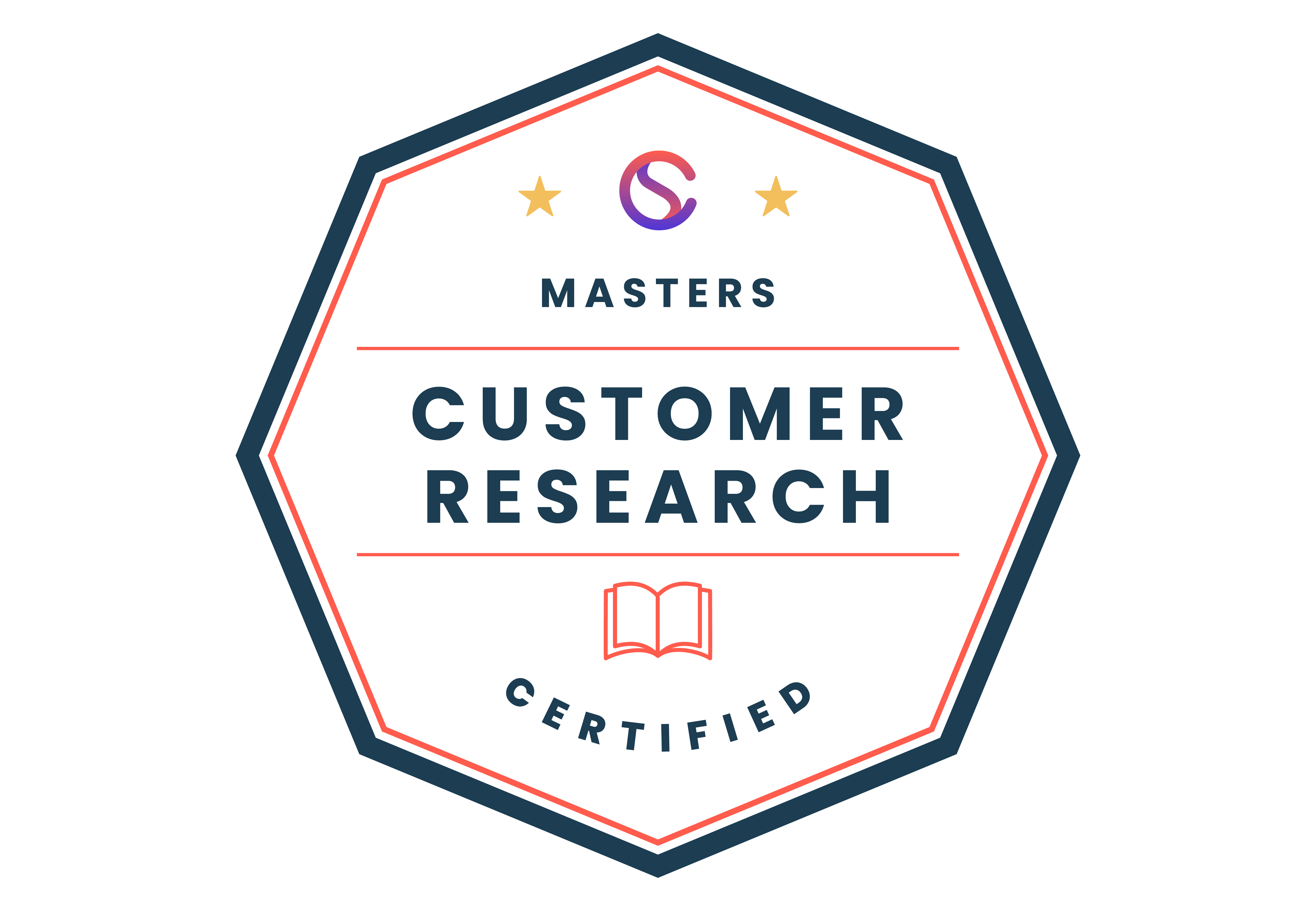 Customer Research Certified | Masters badge