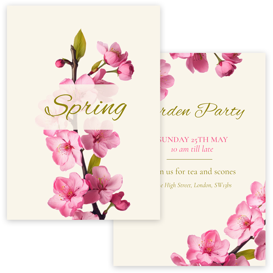 Invitation created in adobe express