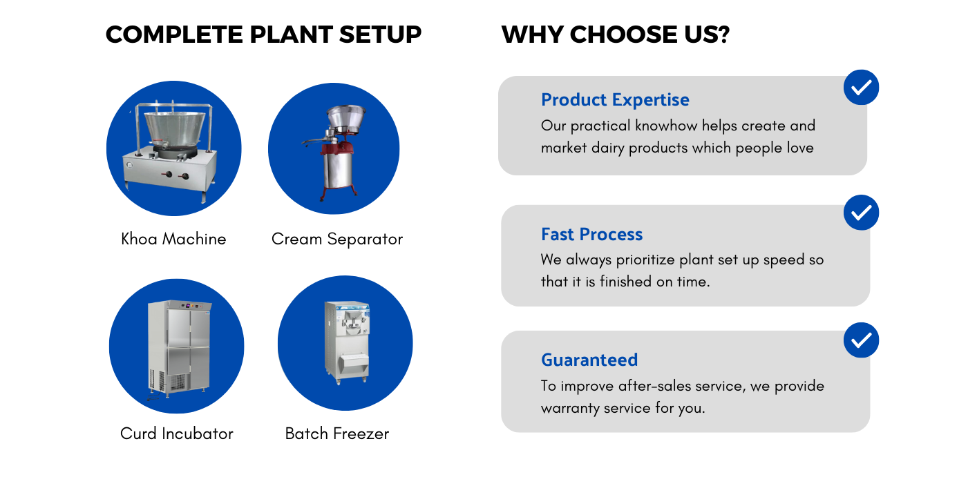 get all your dairy equipments from Teplu to start your own dairy products