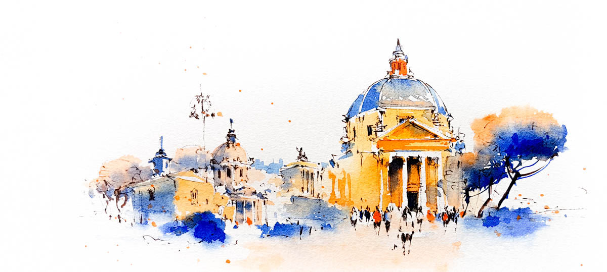 Watercolor travel stories