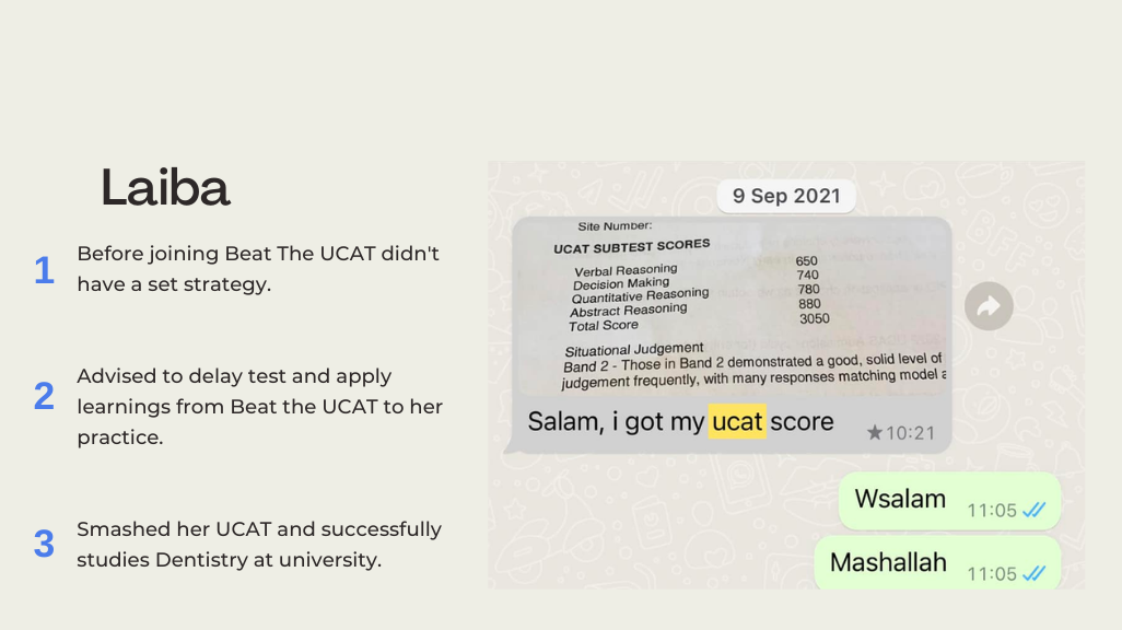 High UCAT score student