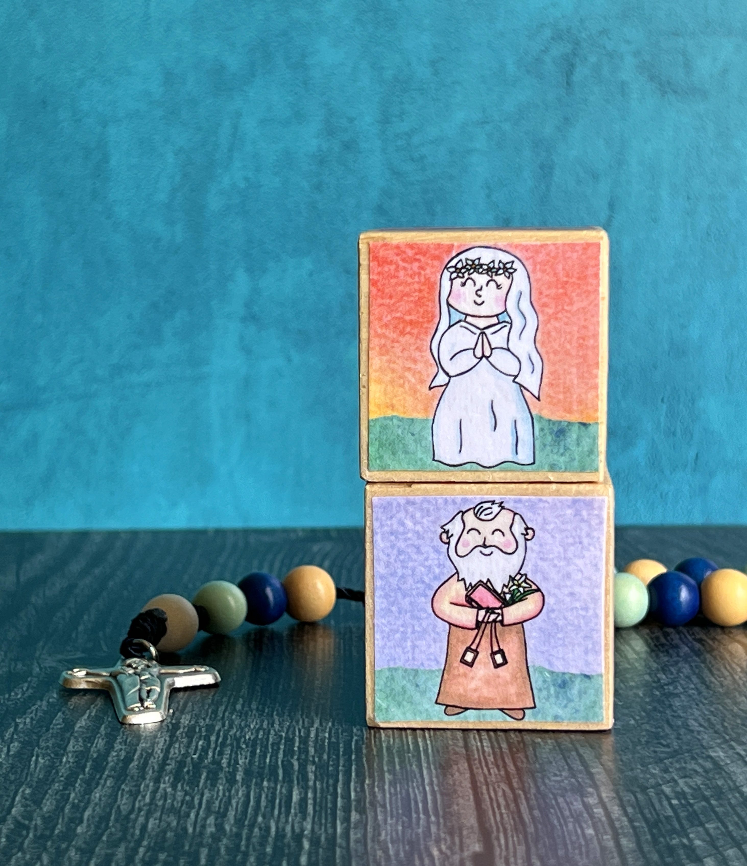 Blessed Imelda Lambertini and Saint Simon Stock Craft Blocks