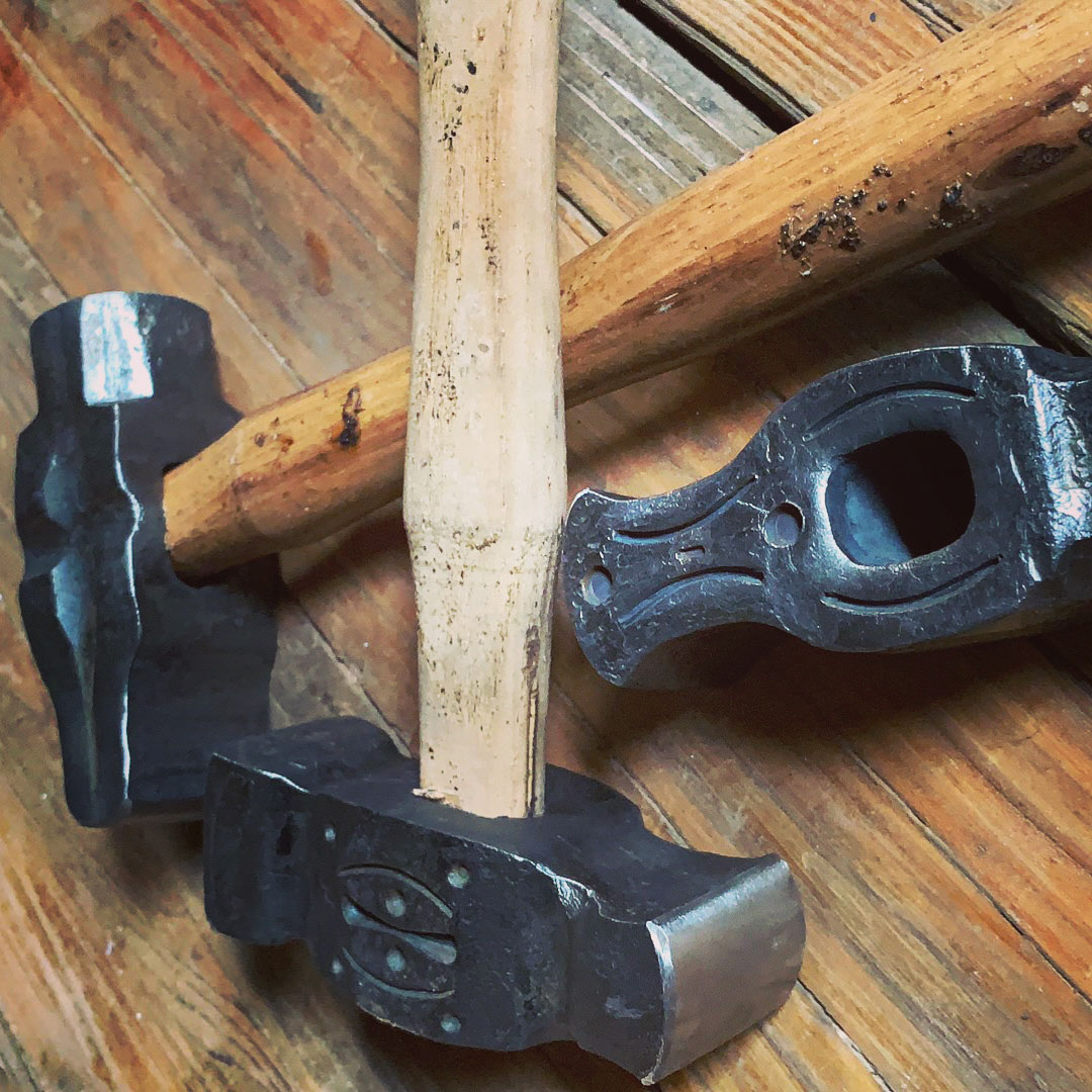 Hand forged hammers