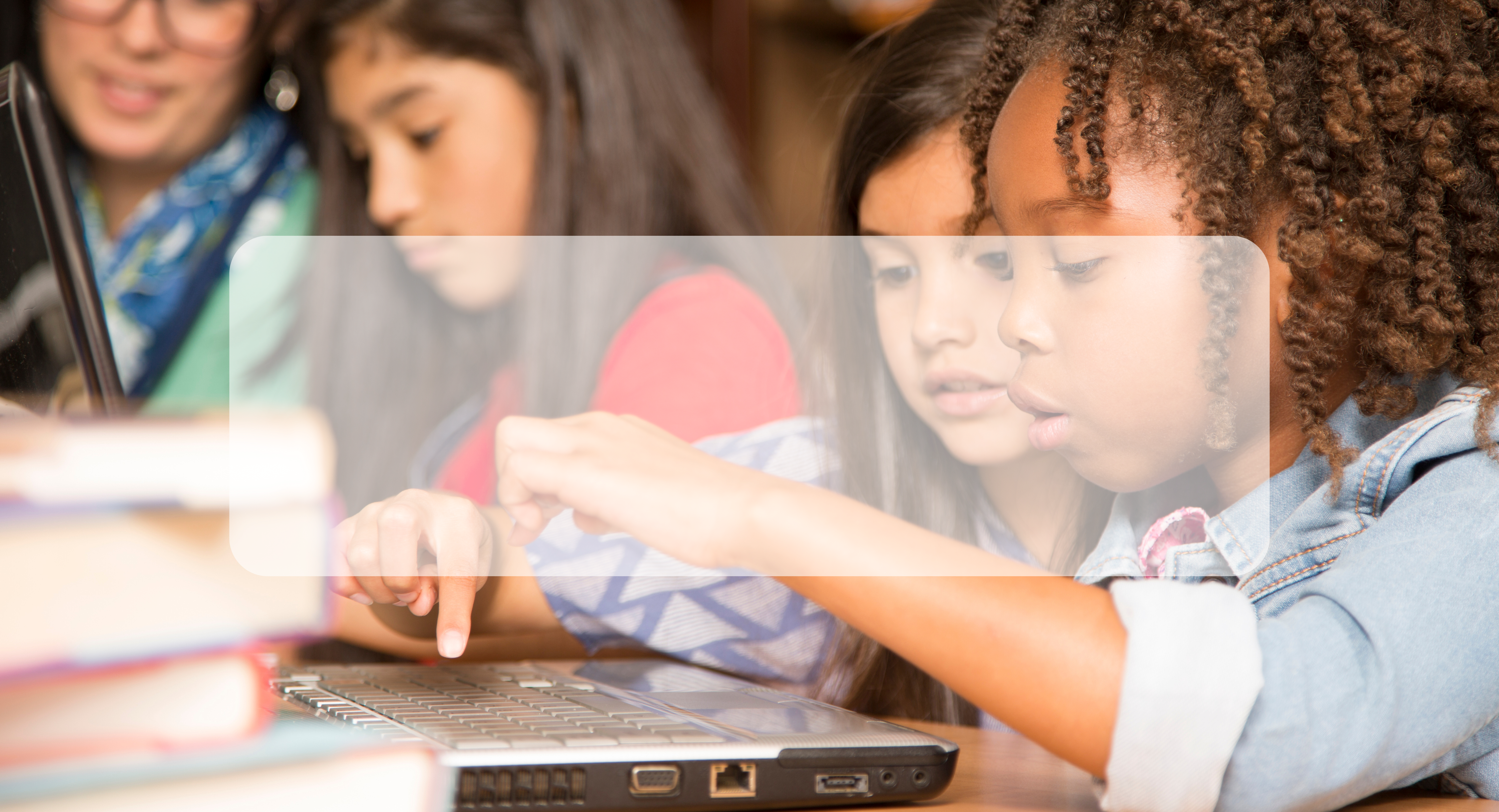 students working together using a computer