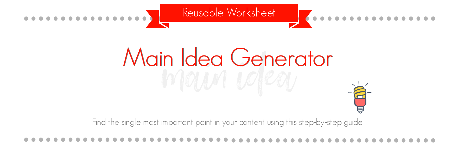 Your Main Idea Generator